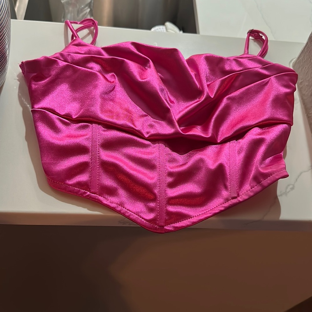 hot pink top!
